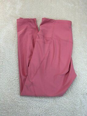 Joylab Womens High-Rise Leggings Pink Size L Stretchy Athletic Pre-Owned